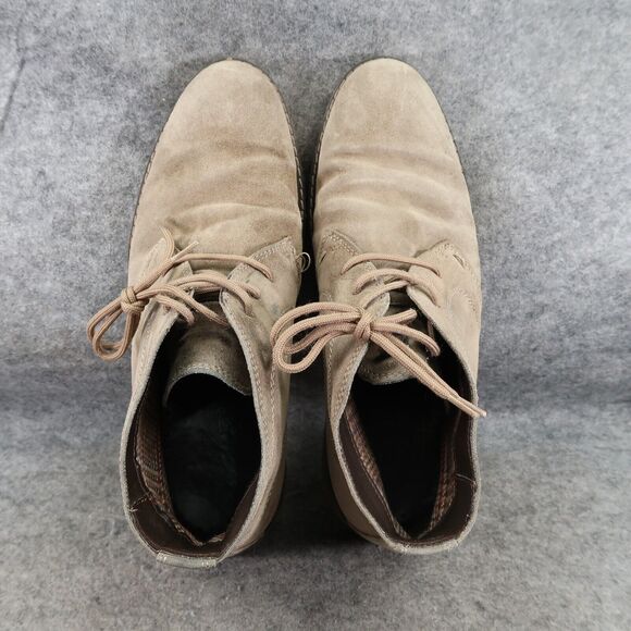 Calibrate Shoes Mens 9 Chukka Boots Leather Classic Lace Up Mid Lifestyle Brown main image 13